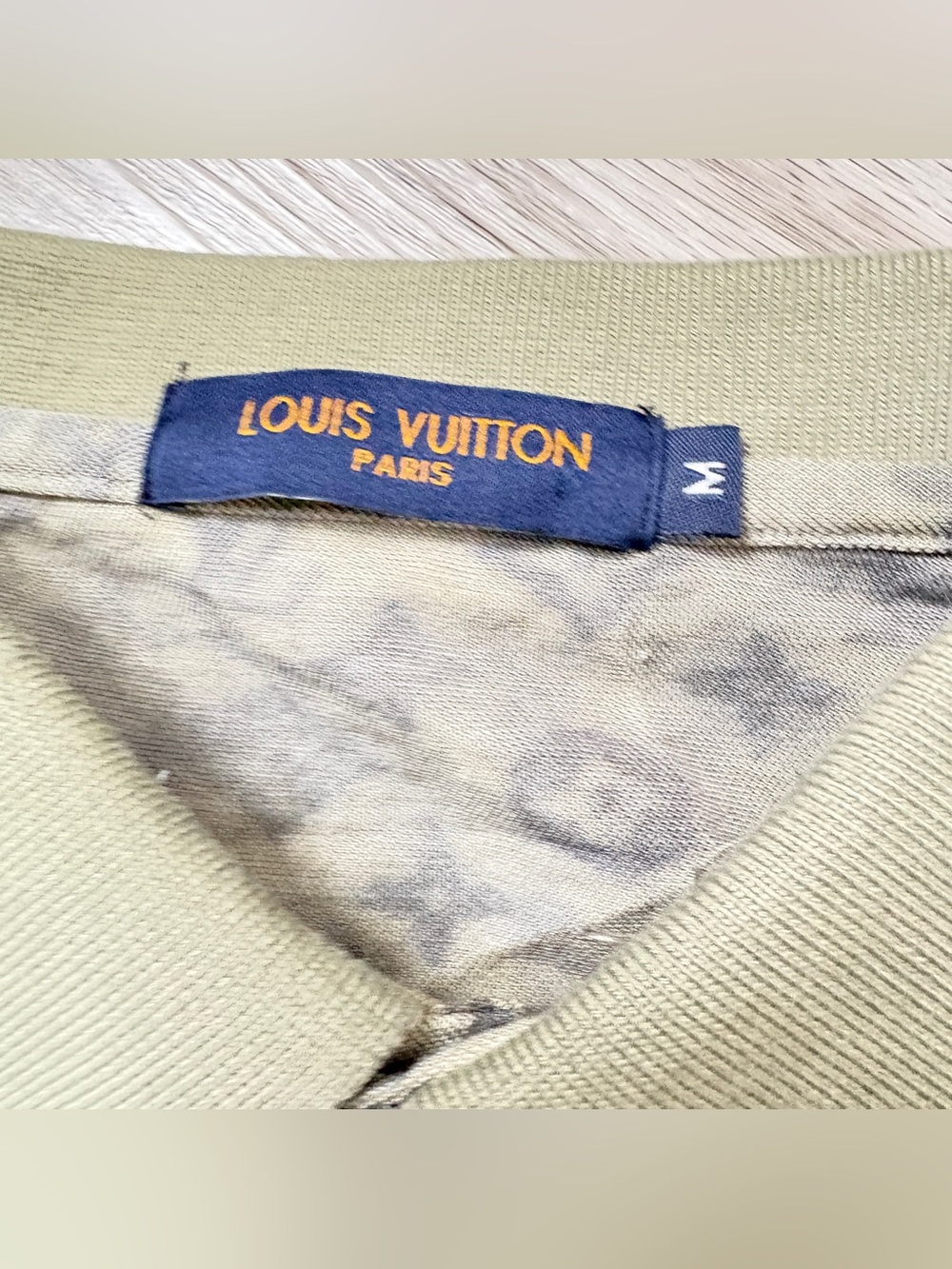 Polo Shirt  Men Monogram Olive Green Size M